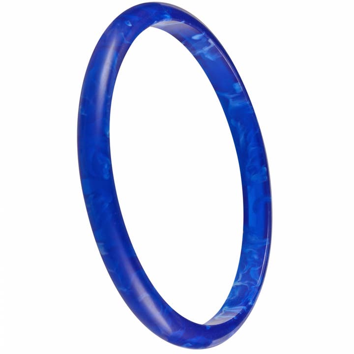 Nava Slim Bangle - Blue/Blue for wholesale by Uzma Bozai