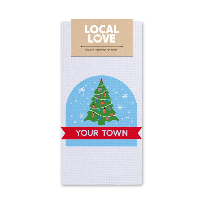 Personalized City Christmas Towel - Decorated Tree for wholesale by Rock Scissor Paper
