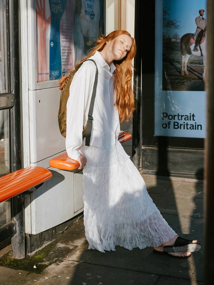 CUBIC – wholesale Buttoned-down shirt – Women's – Lace Panel Shirt10