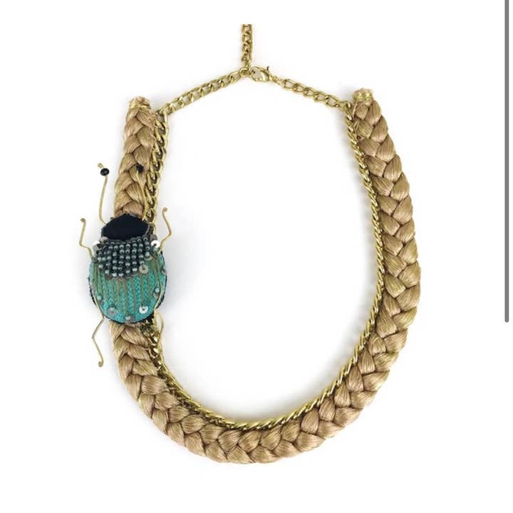 Collar de escarabajo trenzado para venta al por mayor de Allie Beads