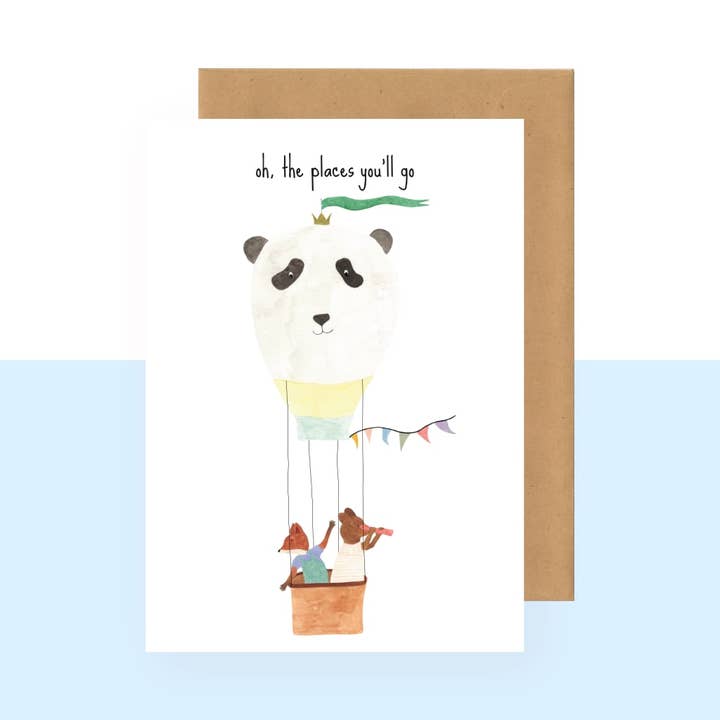 Postkarte - Ballonpanda für den Großhandel von Studio Bertha