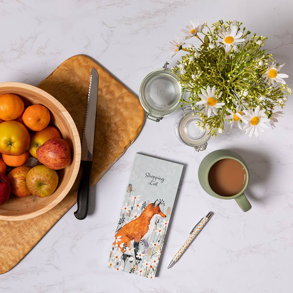 The Gifted Stationery Company – wholesale Notepad – Shopping List - Foxy Tales A2