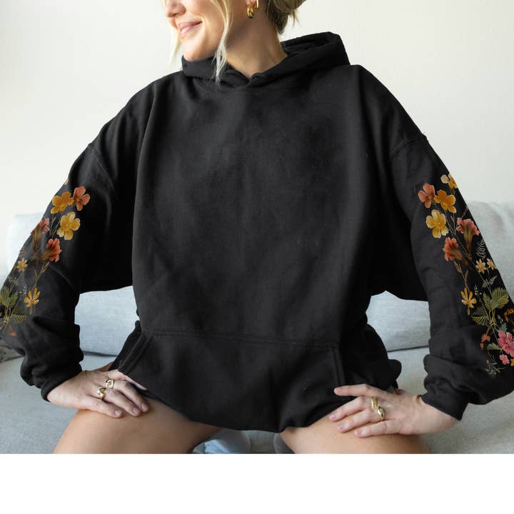 Vintage Flower Hoodie | Graphic Nature Hoodie for wholesale by Sisterly Gifts Shop