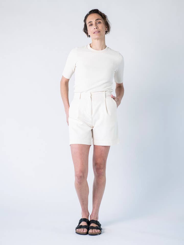 Shorts MARLA alabaster för wholesale av Grenzgang - slow womens fashion made in the Alps