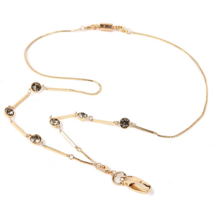Mariah Gold Fashion ID Necklace Lanyard for wholesale by Bonitas International