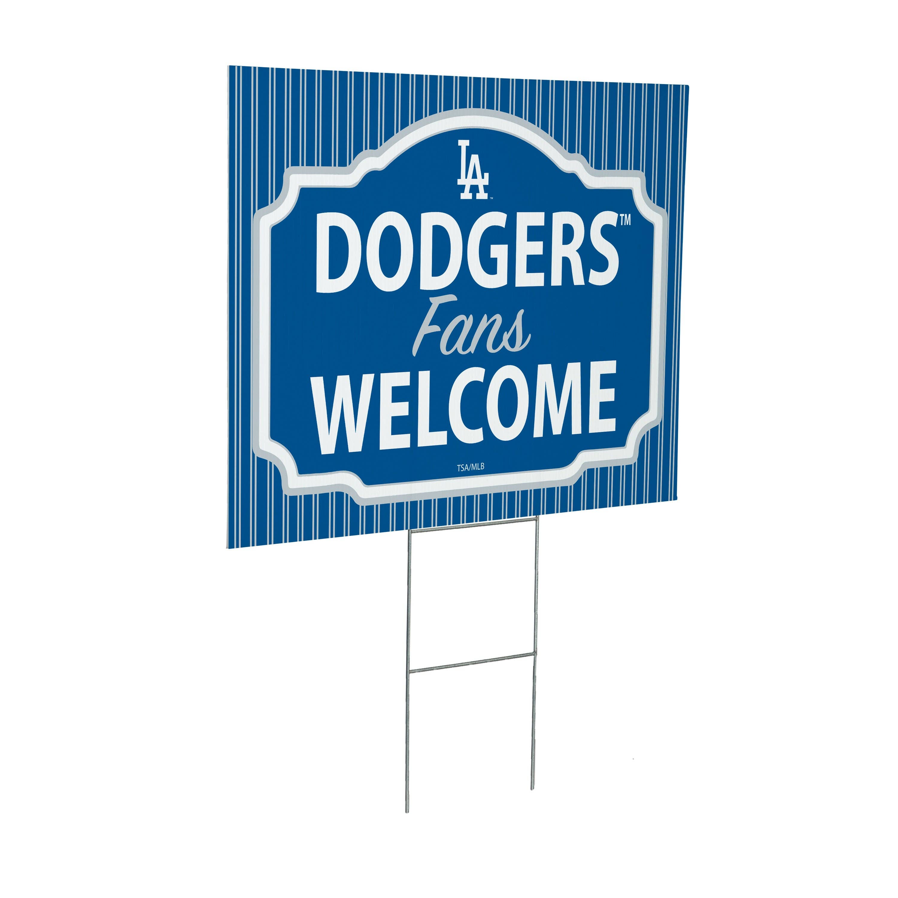 Evergreen Enterprises - Wholesale Outdoor Sign - Los Angeles Dodgers Coroplast Yard Sign, "Fans Welcome"4