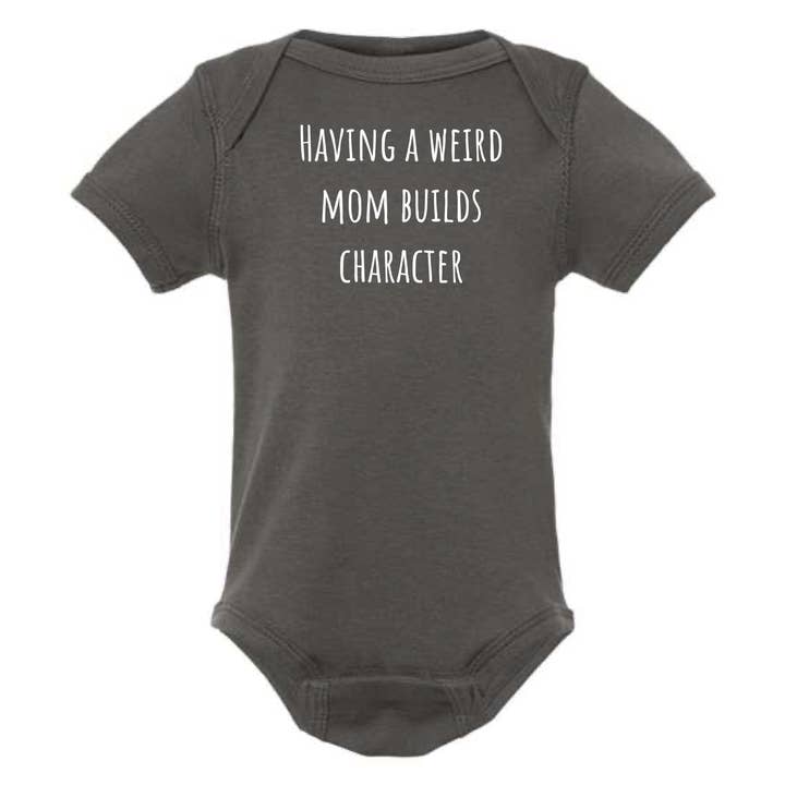 dkhandmade - Wholesale Bodysuit (Non-Footed) - Baby - HAVING A WEIRD MOM BUILDS CHARACTER BABY ONESIE