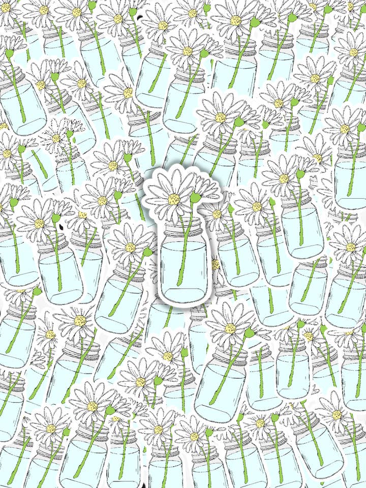Flowers in a Jar sticker for wholesale by CreationsByMaddied