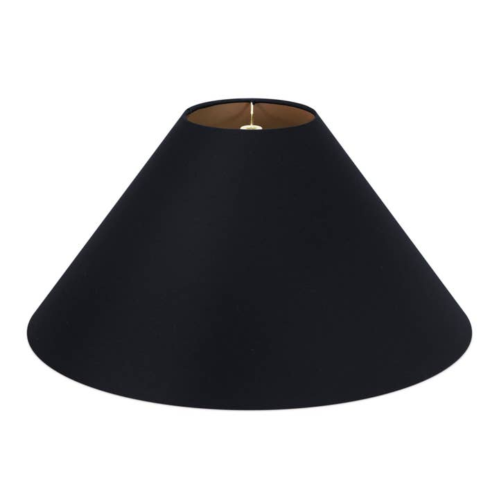 Couture Lamps - Wholesale Lamp Shade - Coolie Shade in Black linen with Gold Lining