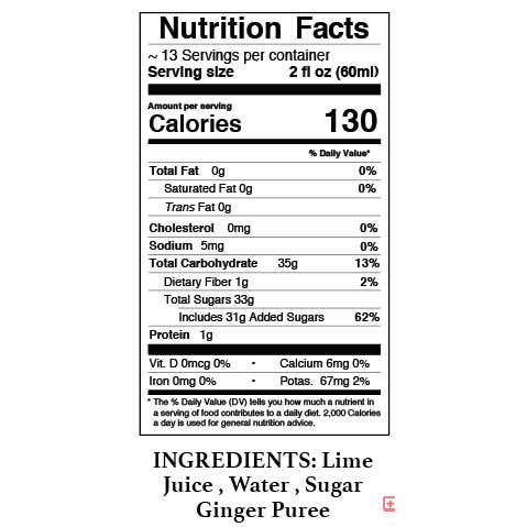 Sutter Buttes - Wholesale Cocktail Mix/Syrup - Lime Ginger Moscow Mule Mixer – Tart & Spicy Mixer – 750ml1