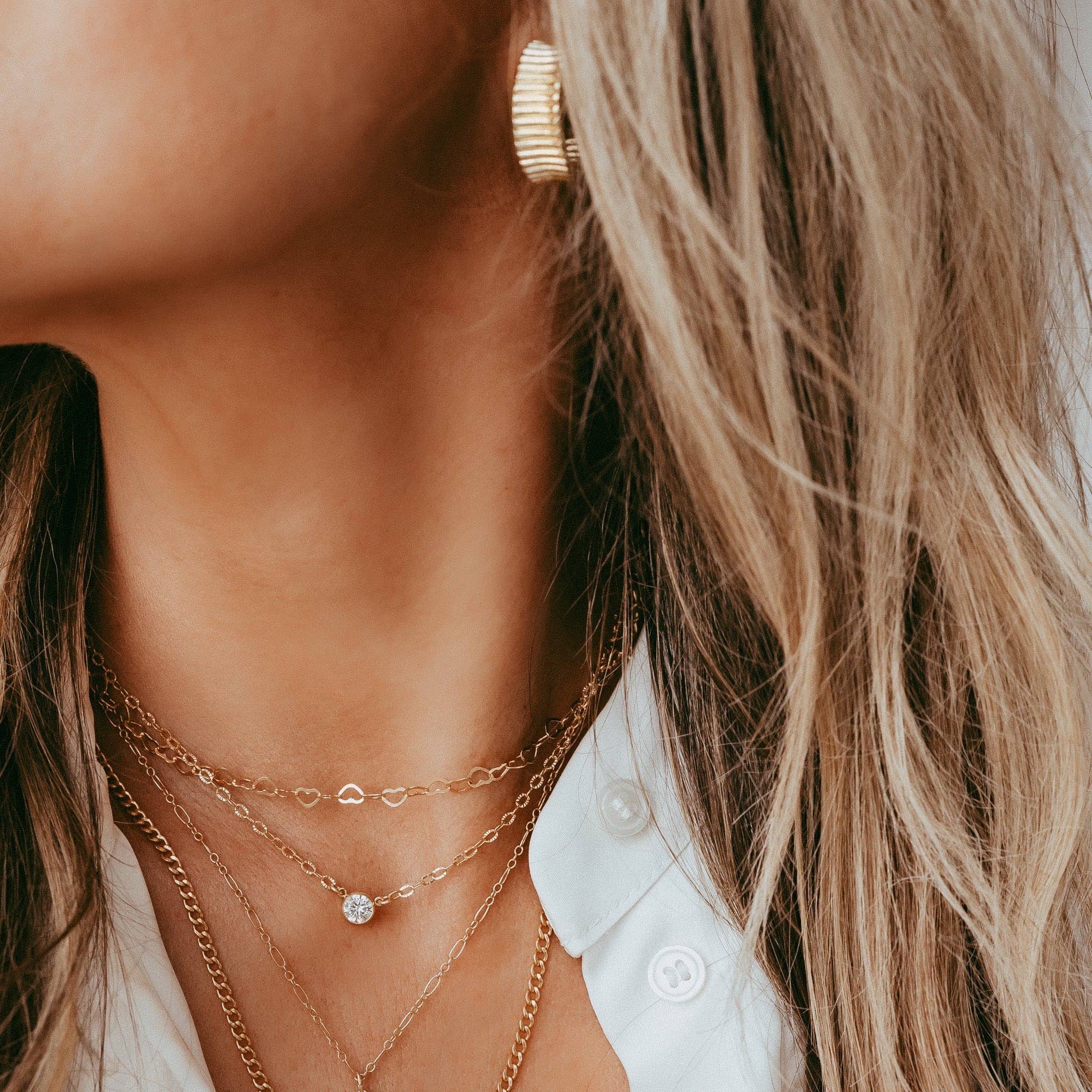 True by Kristy Jewelry - Wholesale Hoop Earrings - Rio Textured Hoops Earrings Gold Filled1