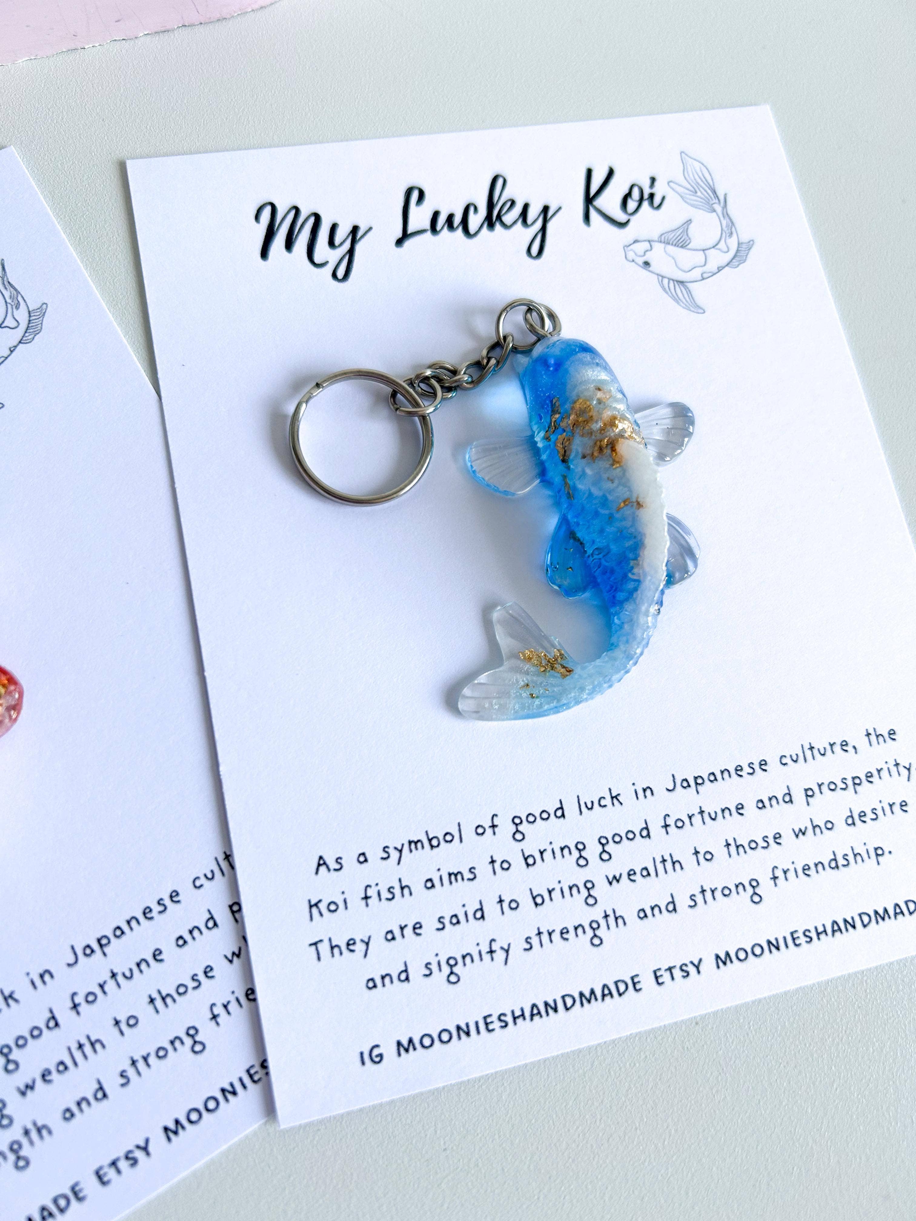 Moonieshandmade – wholesale Keychain – Women's – Koi Keychains, Fish Keyring, Koi Carp Keychain0