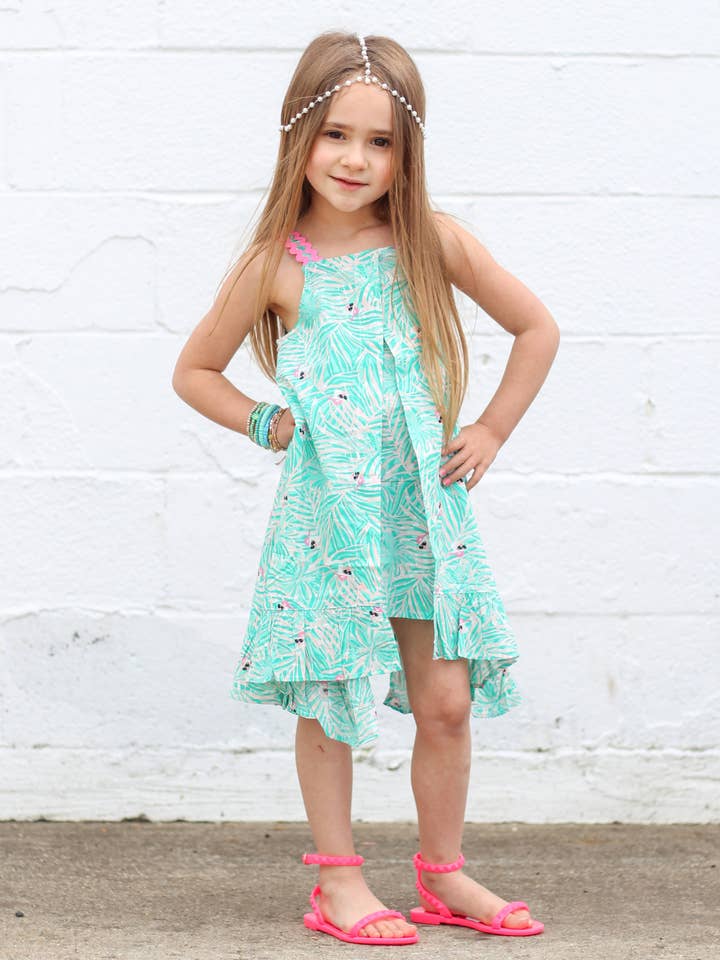 Jurk met Fern Print voor meisjes voor wholesale door Kinderkind