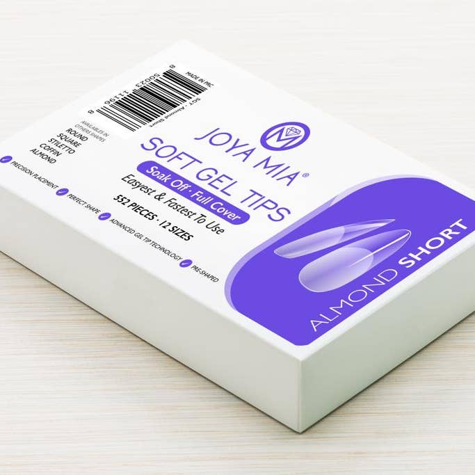 JOYA MIA - Wholesale Press-on/fake nails - Soft Gel Nail Tips Full Cover - Clear Soft Pre-buff PMMA False Press on Nail Tips2