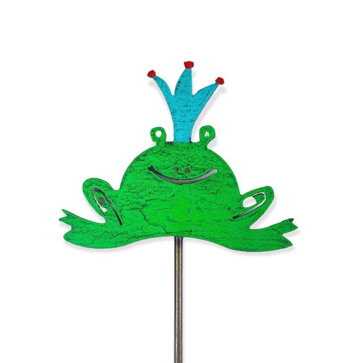 Whimsies - Wholesale Garden/Lawn Stake - Frog plant stake outdoor metal garden stake summer Eco