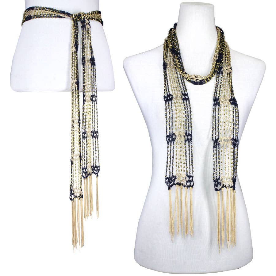 The Magic Scarf Company - Wholesale Scarf - Women's - 1755 - Shanghai Beaded Scarves/Sash97