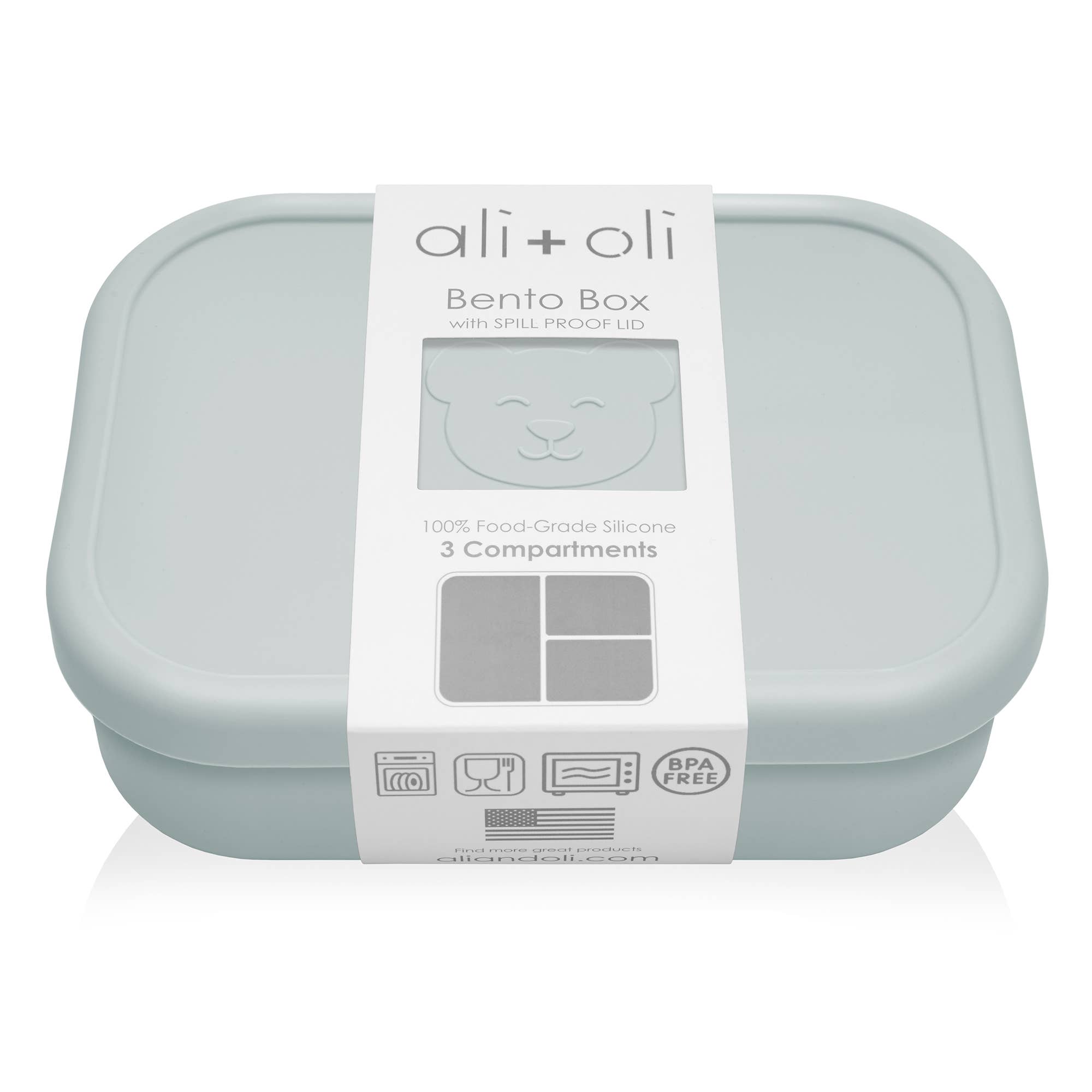 Ali+Oli - Wholesale Lunch Bag/Box - Kids - Ali+Oli Leakproof Silicone Bento Box (Blue) Back to School6