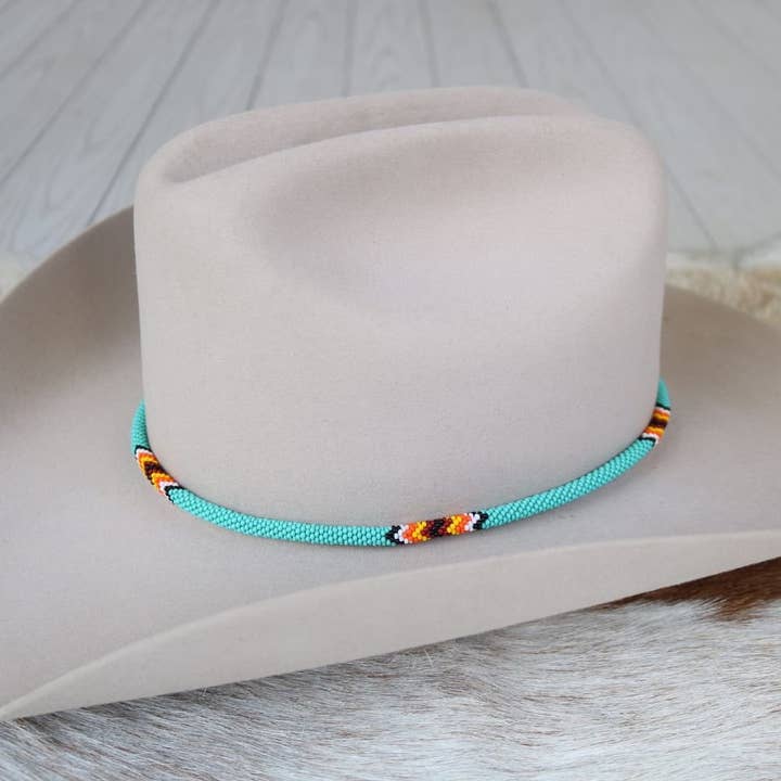 Willow Lane Hat Co. - Wholesale Hat accessory – Women's - Round Beaded Hat Band (Turquoise)6