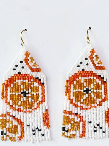 Orange Slices Fringe Earrings for wholesale by uncommon milkweed
