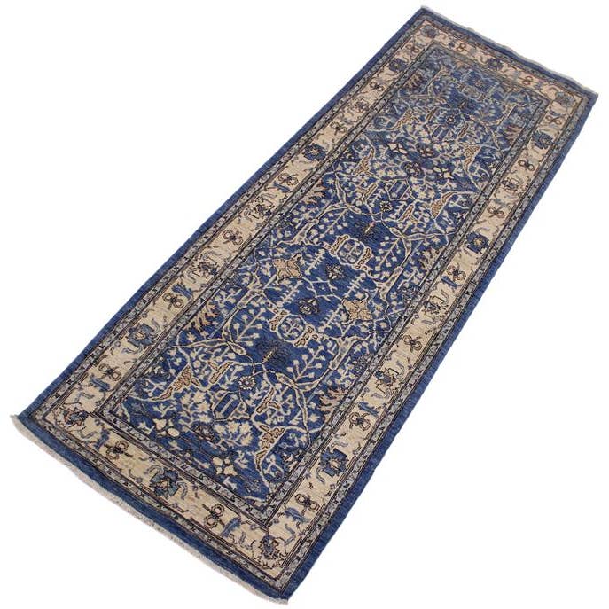 Clásica Ziegler Ai Azul Marfil Pasillo Anudado a Mano de Lana - 0,91 m x 2,62 m para venta al por mayor de Arshs Fine Rugs