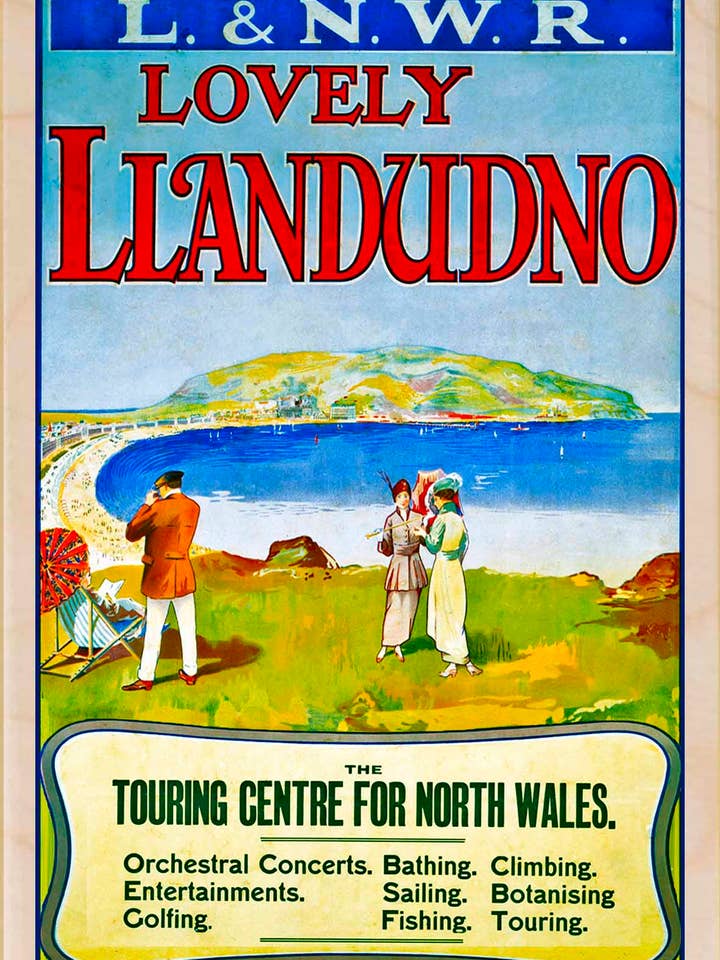 Llandudno, País de Gales - Cartões e ímanes ecológicos por atacado de THE WOODEN POSTCARD COMPANY