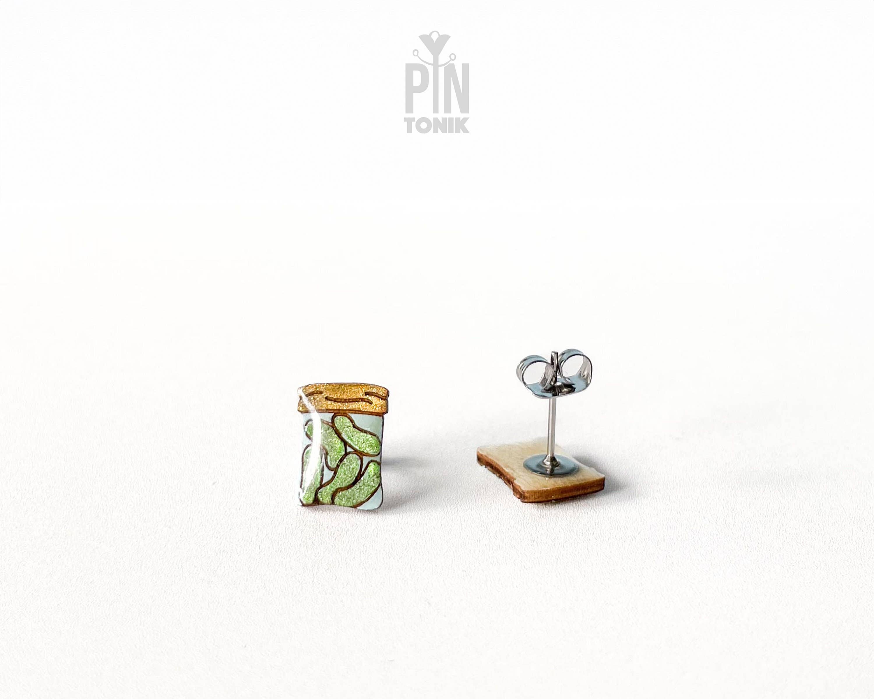 PinTonik - Wholesale Stud/Post Earrings - Pickle Stud Earrings - Weird Food Vegetable Gifts1
