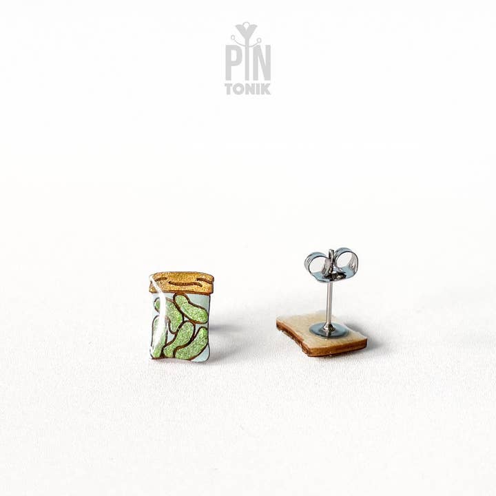 PinTonik - Wholesale Stud/Post Earrings - Pickle Stud Earrings - Weird Food Vegetable Gifts1