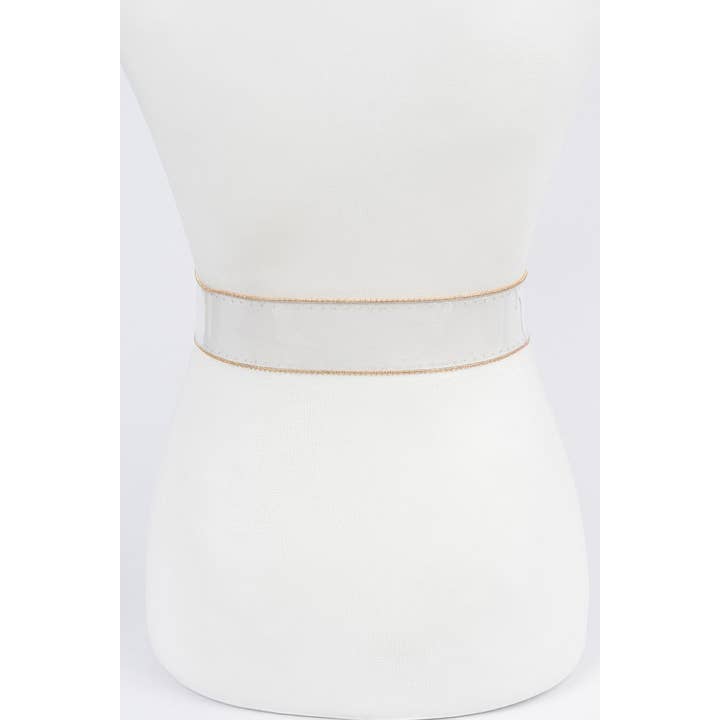 CC Wholesale Clothing – Großhandel Gürtel – Damen – Perlenrahmen durchsichtiger Gürtel