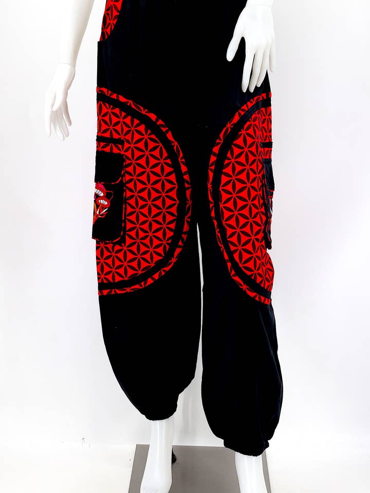 Himalaya Handmade - Wholesale Pants - Women's - Cotton Hippie Handmade Harem Mushroom Embroidered Bohemian Pants3