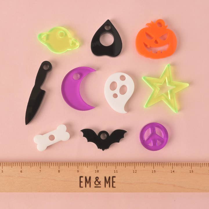 Em And Me Studio - Vente Breloques/médailles personnalisées - Mini-lot All The Spookies pour Halloween3