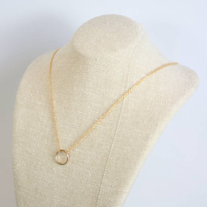 Circle Necklace - Silver, Gold, Rose Gold for wholesale by Rebecca Anne Handmade