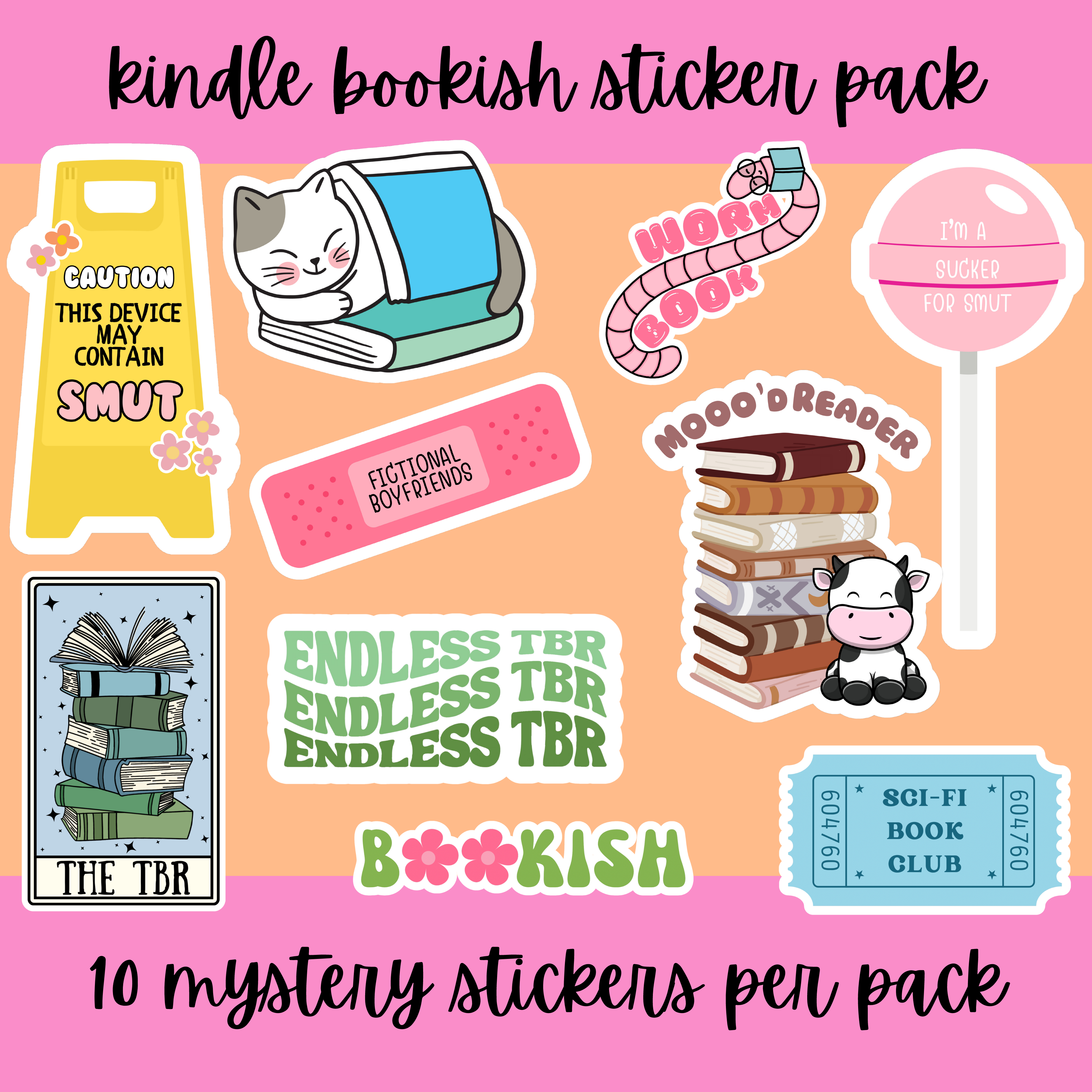 Tally Plant Club - Wholesale Sticker - Kindle Bookish Sticker Bundle Pack - 101