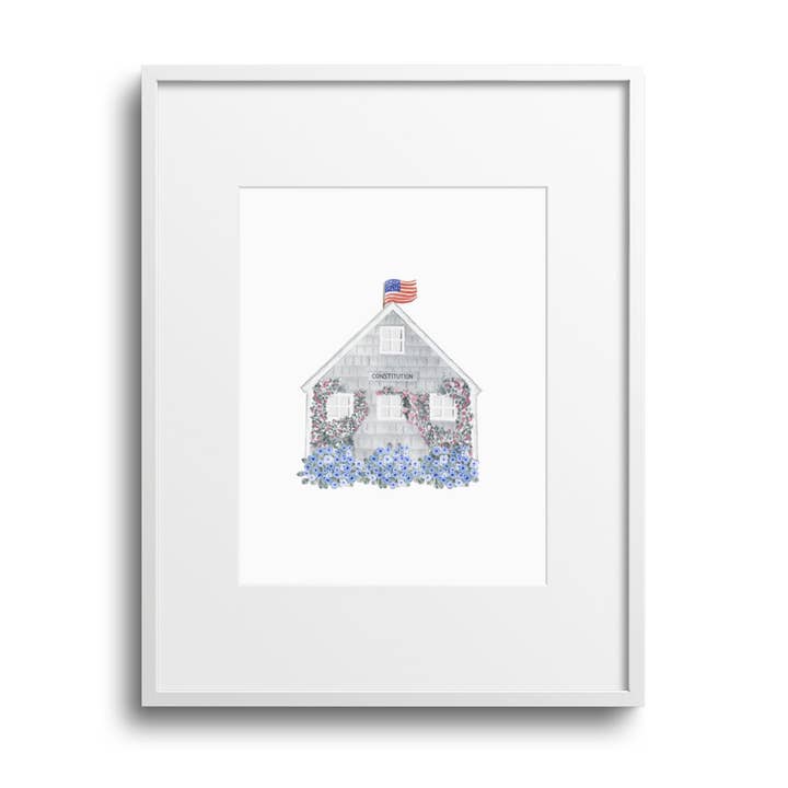 Impressão da Constituição da Casa de Campo Nantucket por atacado de WonderfullyWrittenCo