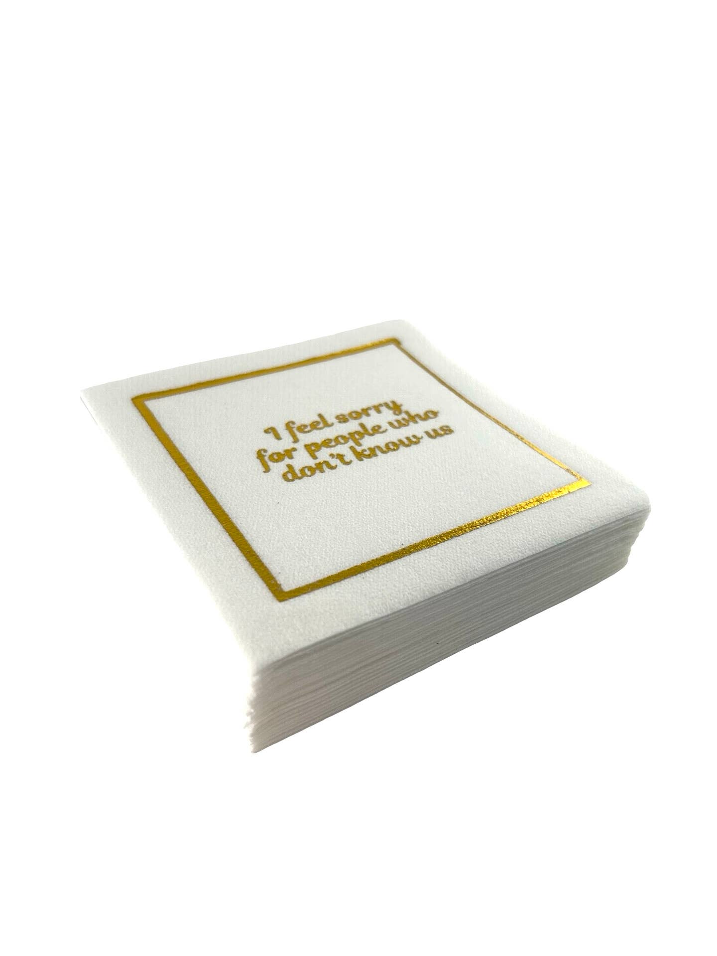 Maven Home - Wholesale Disposable Napkin - Linen-Feel Cocktail Napkins, Feel Sorry4