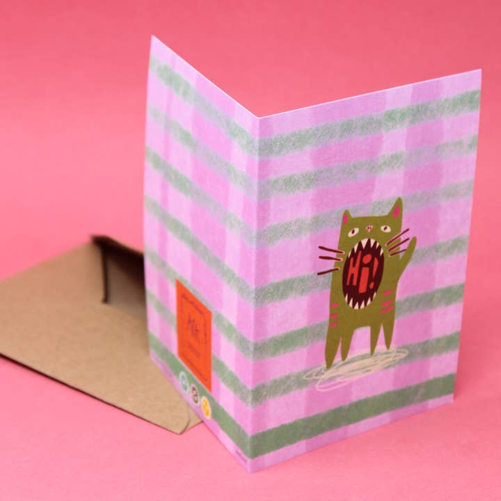 Ark Colour Design – wholesale Everyday greeting card – Hi Cat Greetings Card