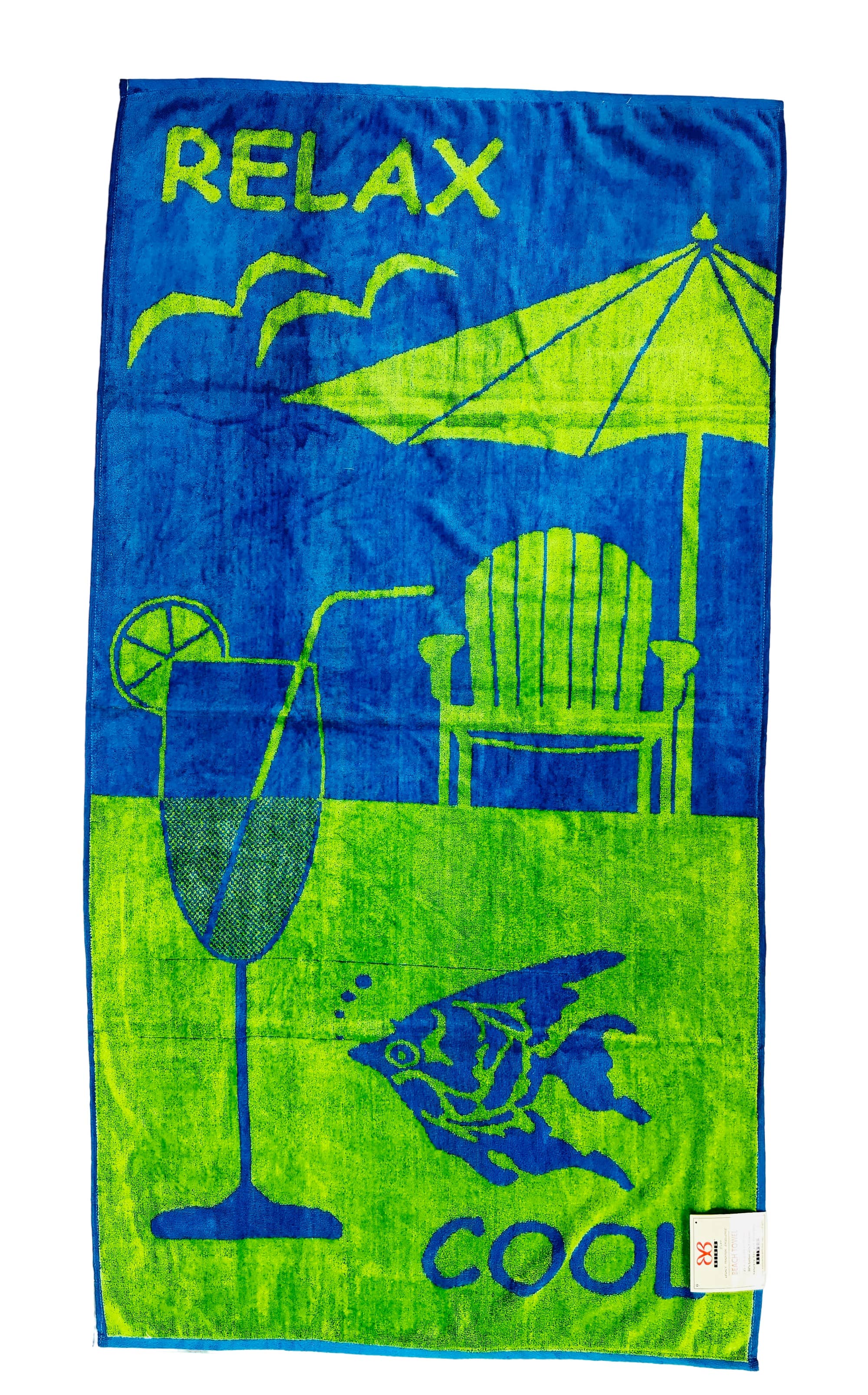 Bed Bath Fashions - Wholesale Beach Towel - BIBB Home 20 LB Cotton Velour Beach Towels with Terry Back5