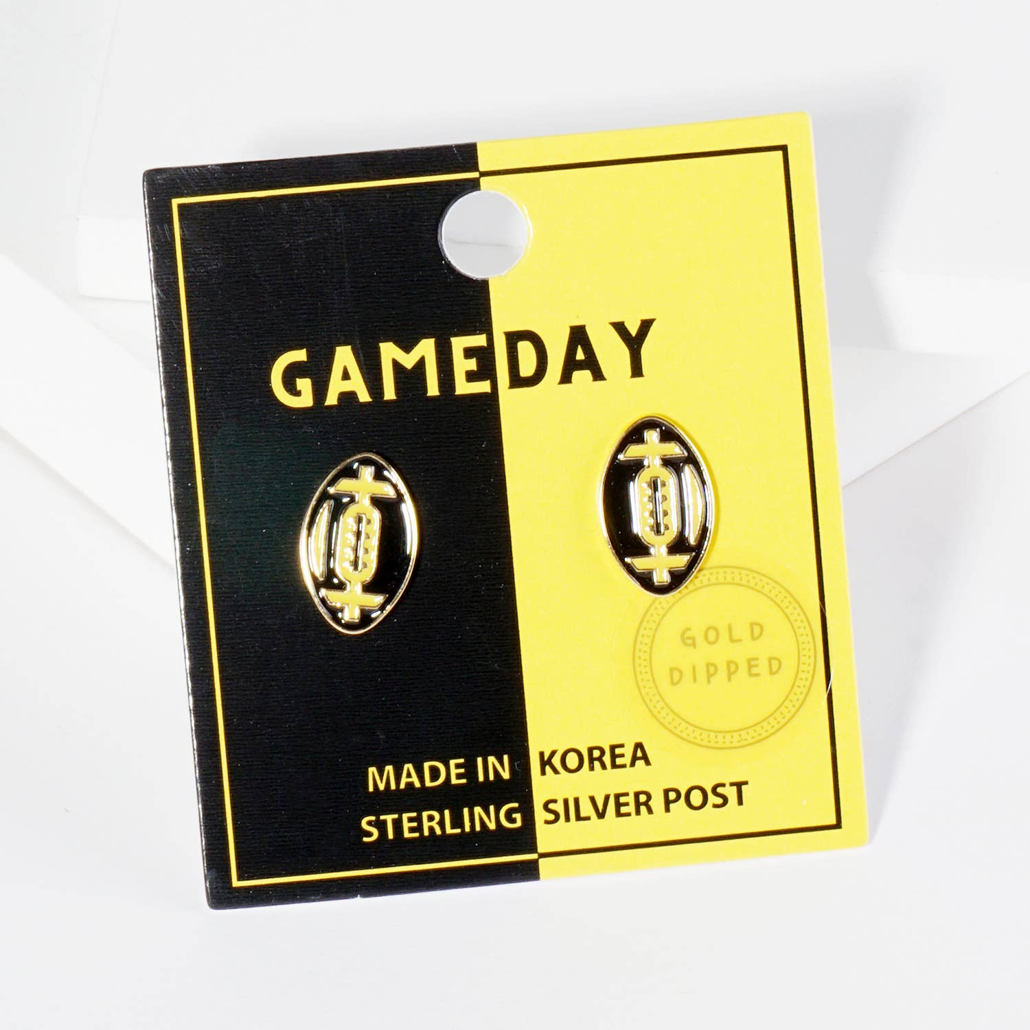 Lou & Co - Wholesale Stud/Post Earrings - Enamel Football Stud Earrings8