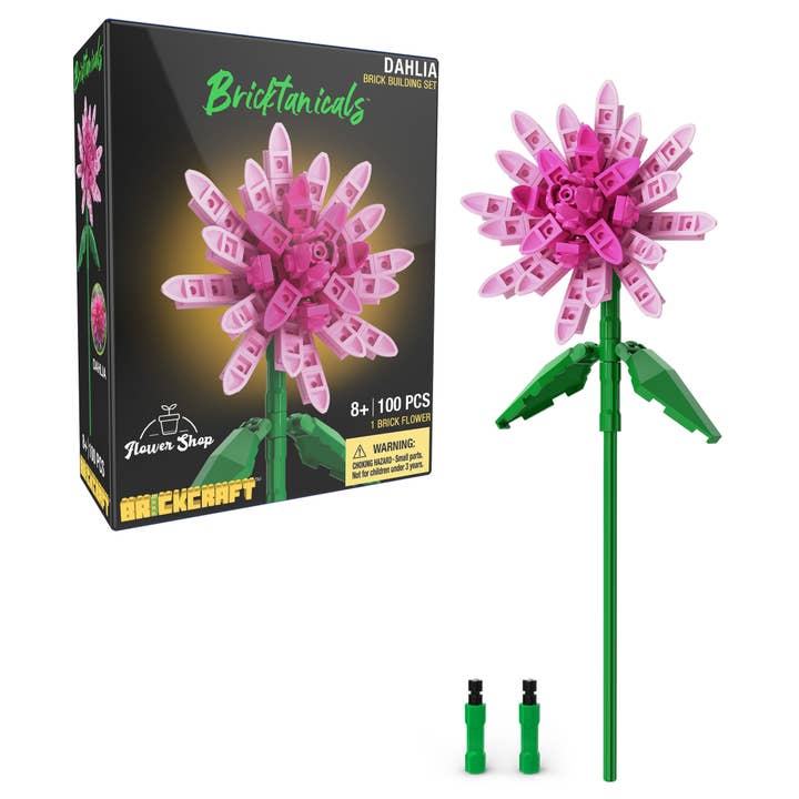 Dahlia Botanical Flower Building Kit for wholesale by Brickcraft