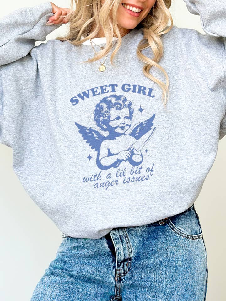 Sweet Girl Unisex Crewneck Sweatshirt for wholesale by The Vaulty