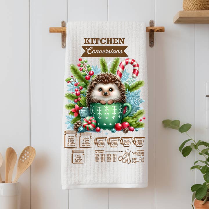 Christmas Kitchen Conversions Tea Towel for wholesale by JAC Wholesale