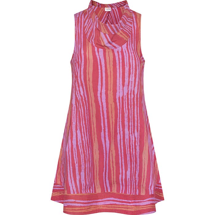 Global Mamas - Wholesale Dress - Women's - Eli Dress: Reeds - Melon-Organic0