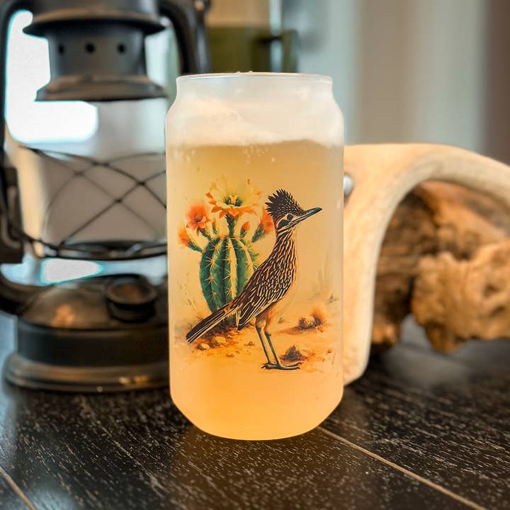 Wilde Nomad - Vendita all'ingrosso Bicchiere/tazza - BICCHIERE DI BIRRA IN LATTINA GHIACCIATO ROADRUNNER & CACTUS