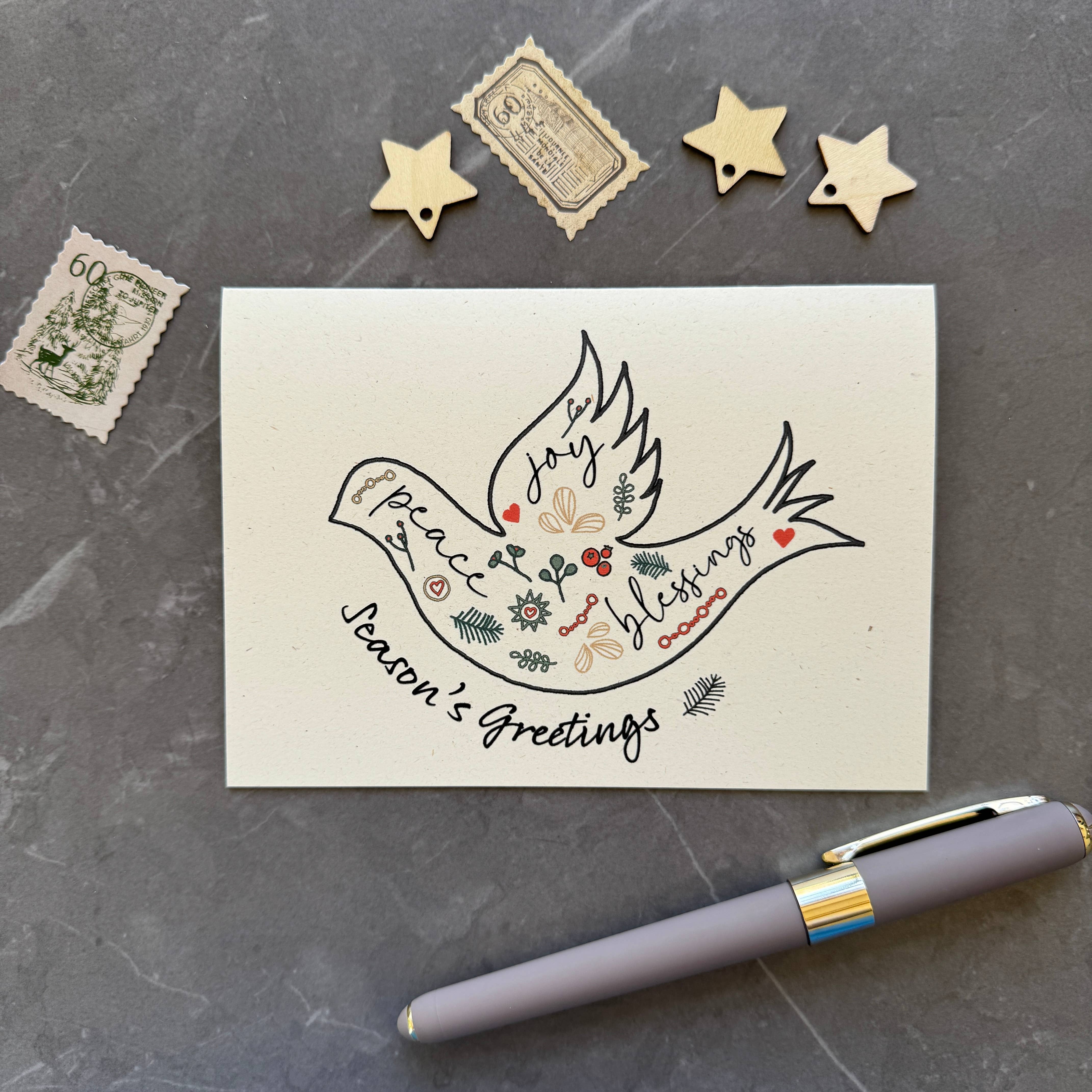 Tall Order – Conjunto de notas por atacado – Pack de Cartões de Natal Dove - multipack, Boas Festas1