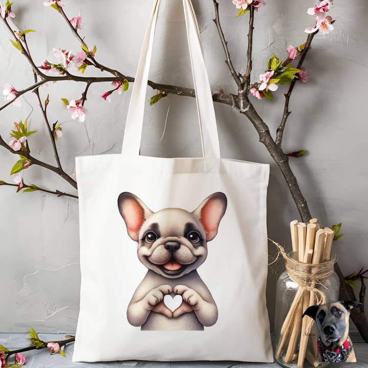 Dog Heart Tote Bag - 24 designs for wholesale by Storms Style