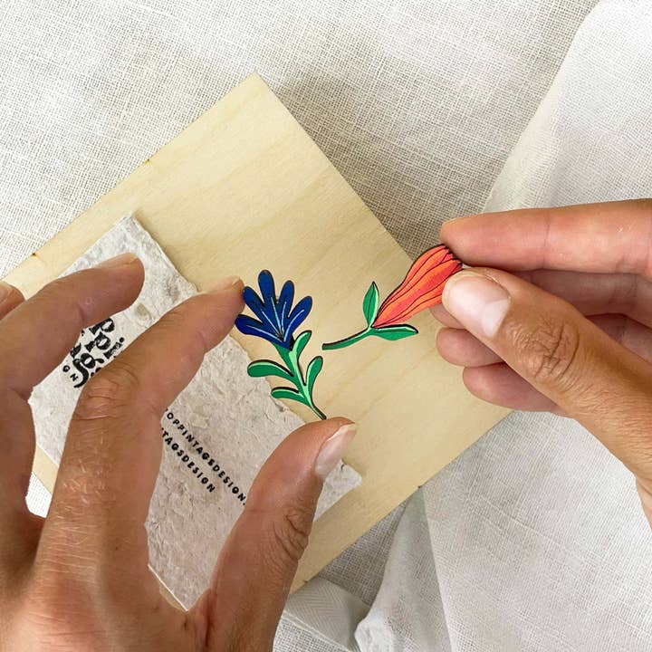 Poppin' Tags Design - Wholesale Brooch - Pair of Brooches: Flowers3