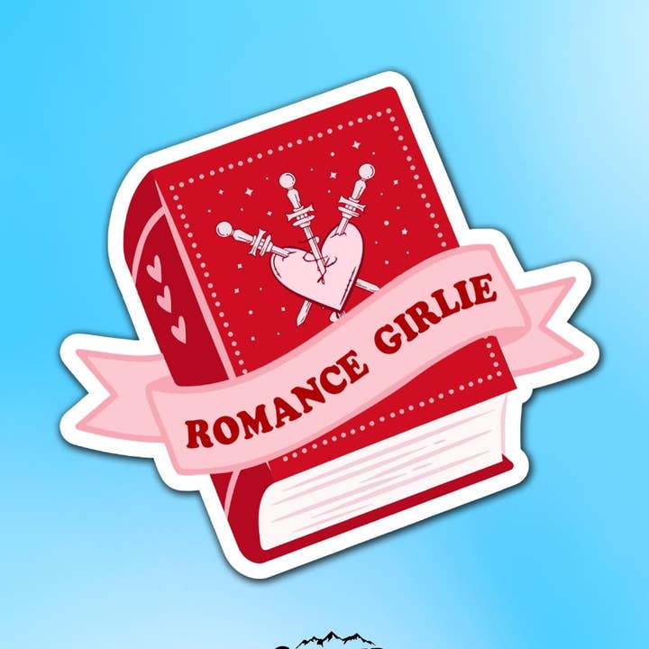 Romance Girlie Book Vinyl Sticker for wholesale by Sticker Lodge