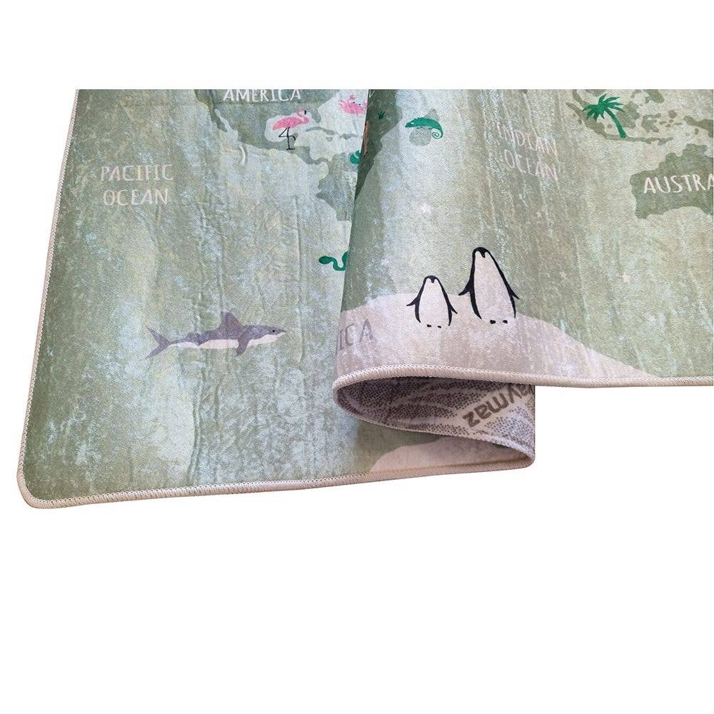 Housse De Rêve - Wholesale Activity Gym - Kids & Baby - Children's room rug 100x160 cm Polyester Green World1