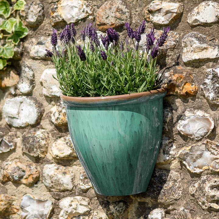 Vaso da Parete Glaze da Corsa - Verde per la vendita all'ingrosso da parte di CREEKWOOD GARDEN AND GIFT LTD