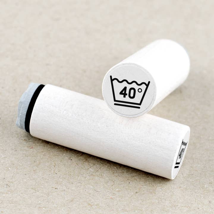 Merry and Bright – wholesale Gummistämpel/dekorativ stämpel – Mini stämpel 40 grader fin tvätt (tvätt symbol)