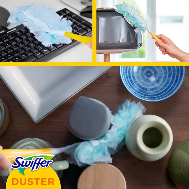 First Choice Buying - Vente Brosses à épousseter et plumeaux - Kit de démarrage Swiffer Duster avec manche et plumeau